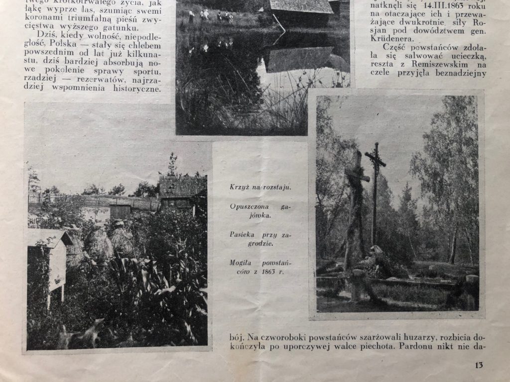 Kampinos uwieczniony na zdjęciach z 1933 roku. Ilustracje do artykułu z tygodnika "Bluszcz"